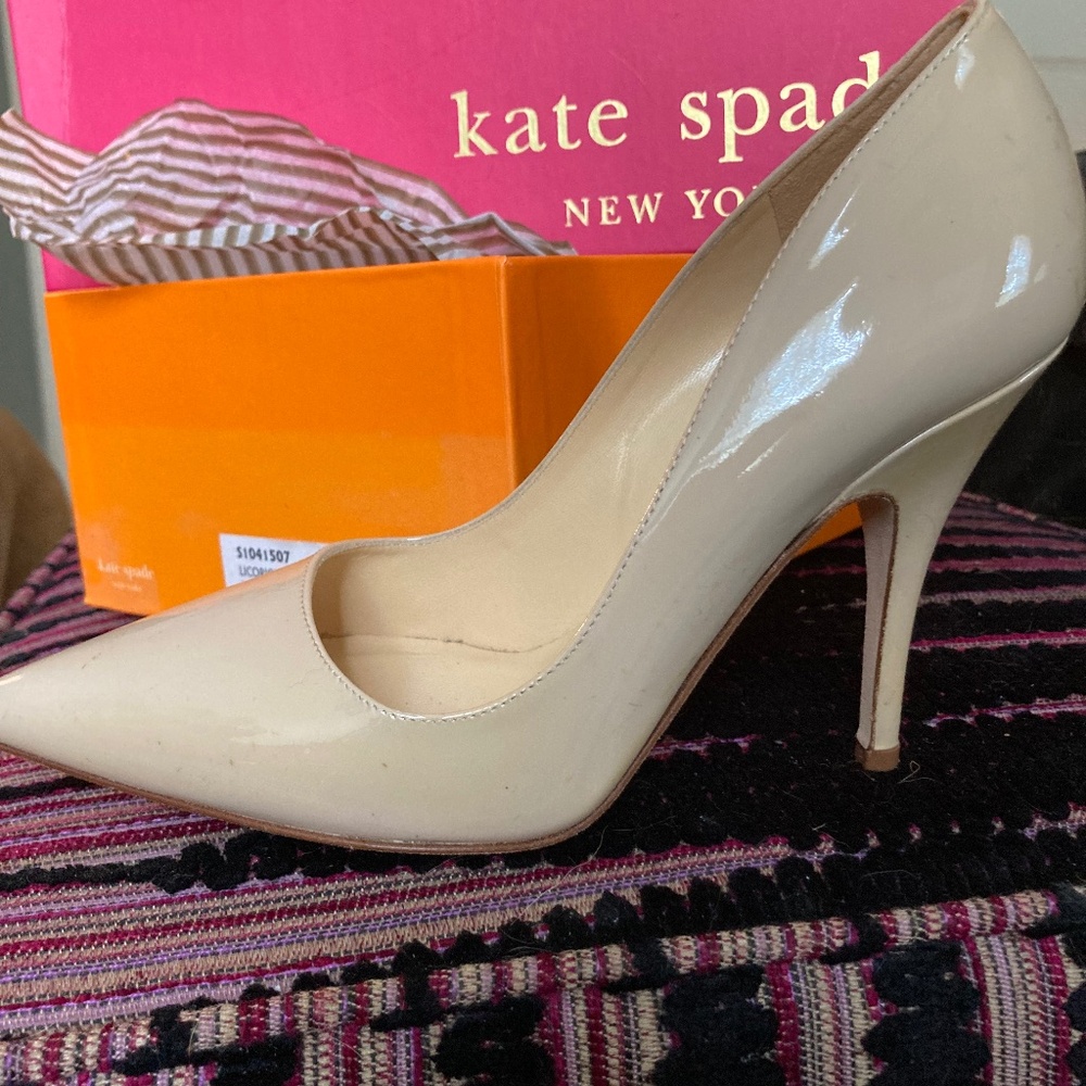 Nude Patent Leather Kate Spades
